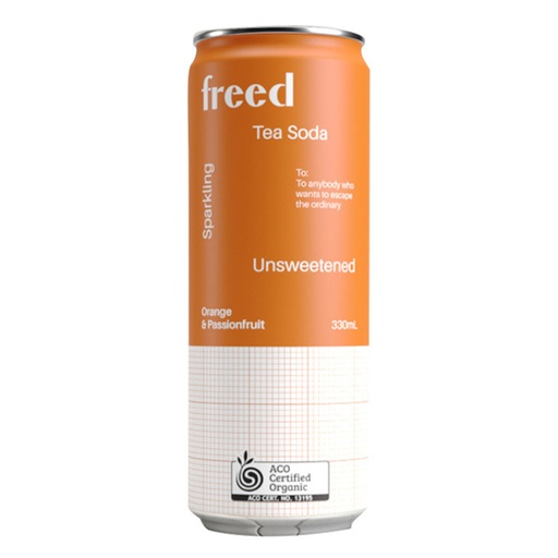 FREED BEVERAGES | 有机橙子百香果气泡茶饮，330ml