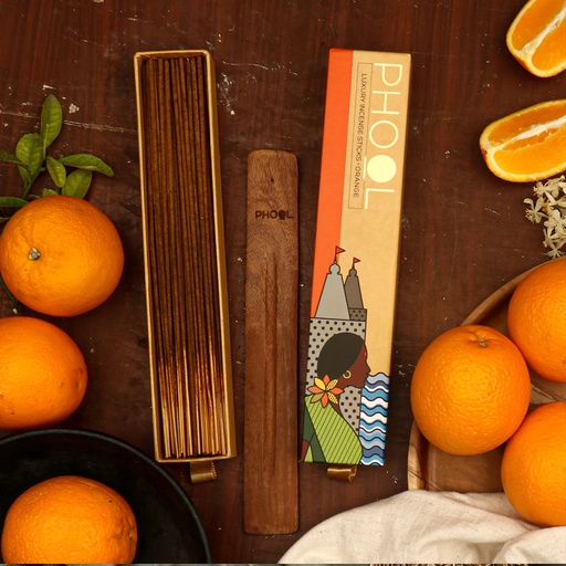 PHOOL | Natural Incense Sticks - Orange, 40 units