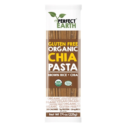 PERFECT EARTH | Organic Rice & Chia Pasta - Brown, 225g