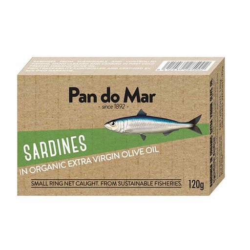 PAN DO MAR | 有機橄欖油浸漬沙丁魚 120g