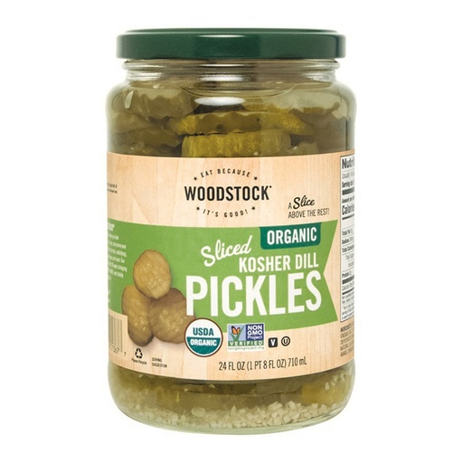 WOODSTOCK | Organic Kosher Dill Pickles Sliced 710ml