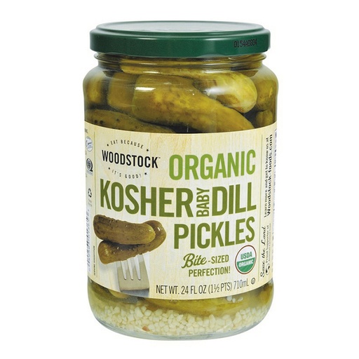 WOODSTOCK | Organic Kosher Dill Pickles Baby 710ml