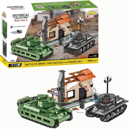 COBI | COBI-2284 Battle of Arras 1940 Matilda II vs Panzer 38(t) 1015pcs