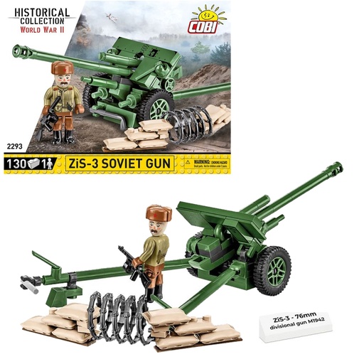 COBI | COBI-2293 HC WWII /2293I ZIS-3 SOVIET GUN 130pcs