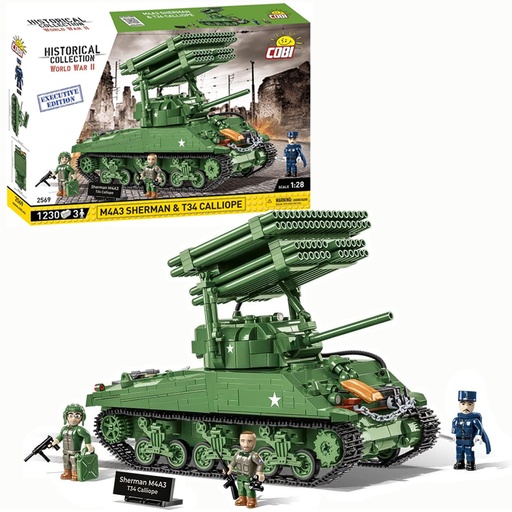 COBI | COBI-2569 HC WWII /2569/ M4A3 SHERMAN W/T34 CALLIOPE 1230pcs