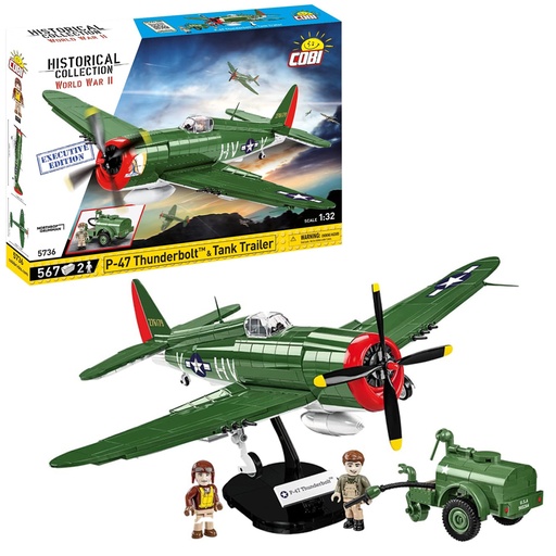 COBI | COBI-5736 | HC WWII /5736/ P-47 THUNDERBOLT EX ED. 567pcs