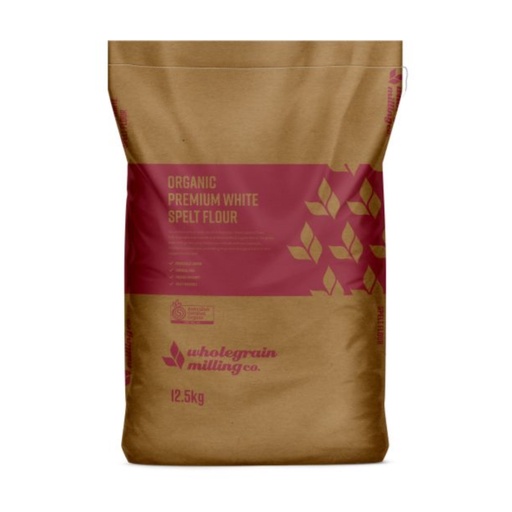 WHOLEGRAIN MILLING CO | Organic Premium White Spelt Flour 12.5kg Bag