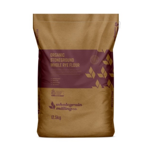 WHOLEGRAIN MILLING CO | Organic Stoneground Whole Rye Flour 12.5kg