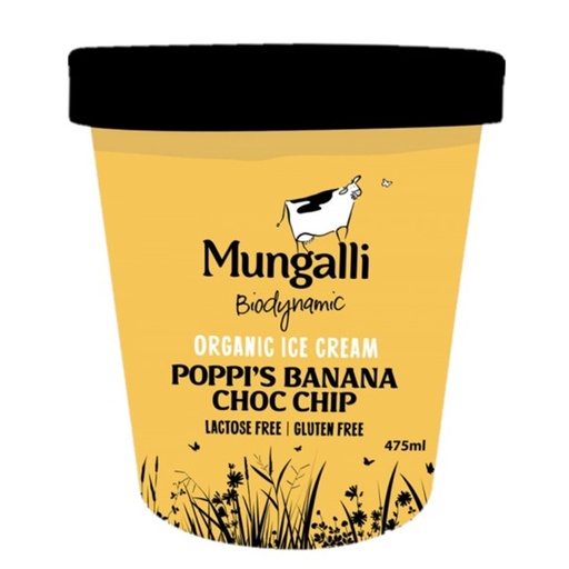 MUNGALLI CREEK | Ice Cream – Poppi’s Banana Choc Chip 475ml