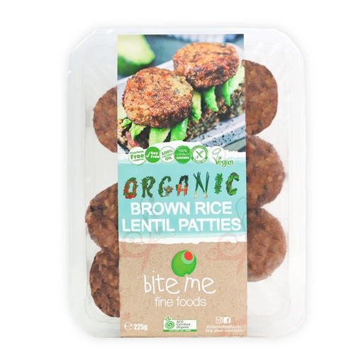 Bite Me | Organic Brown Rice Lentil Patties 225g