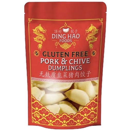 DING HAO DUMPLINGS | Gluten Free Pork & Chive Dumplings 300g (Frozen)