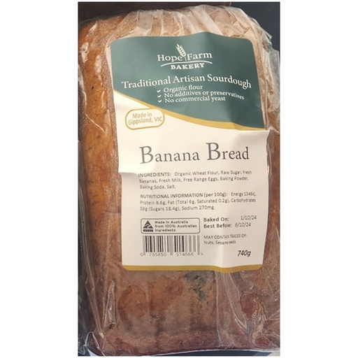 HOPE FARM BAKERY | Banana Bread 740g