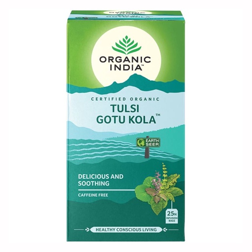 ORGANIC INDIA | Organic India Tulsi Gotukola Tea, 25 packs per box