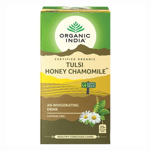 ORGANIC INDIA | 有機印度 | 薄荷蜂蜜洋甘菊茶，25包每盒