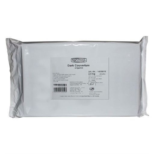ORGANIC TIMES | 55% Dark Couverture Chocolate 2.5kg