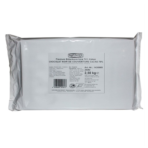 ORGANIC TIMES | 70% Dark Couverture Chocolate 2.5kg