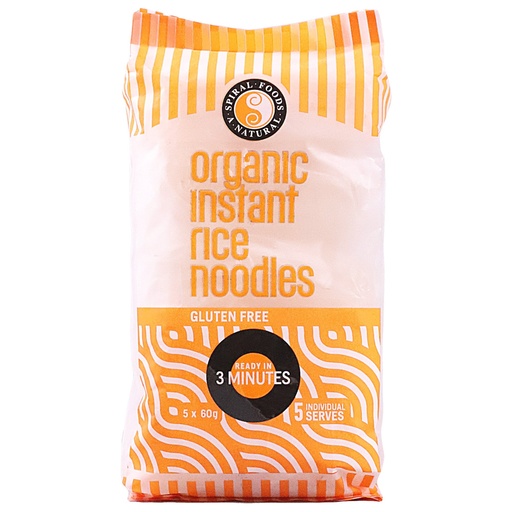 SPIRAL | Organic Instant Rice Noodle, Pack containing 5 packs of 60g serves