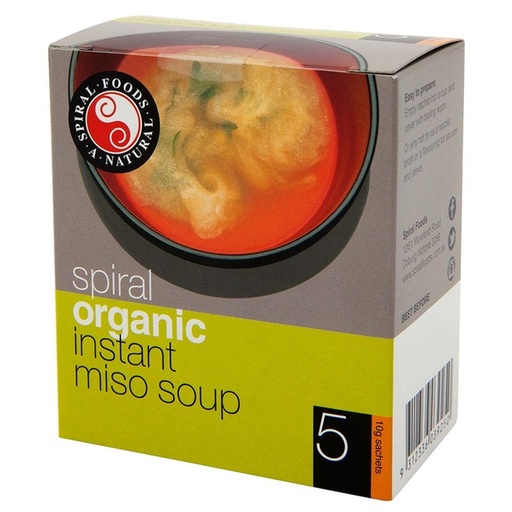 SPIRAL | Organic Instant Miso Soup, Pack containing 5 packs of 10g sachets