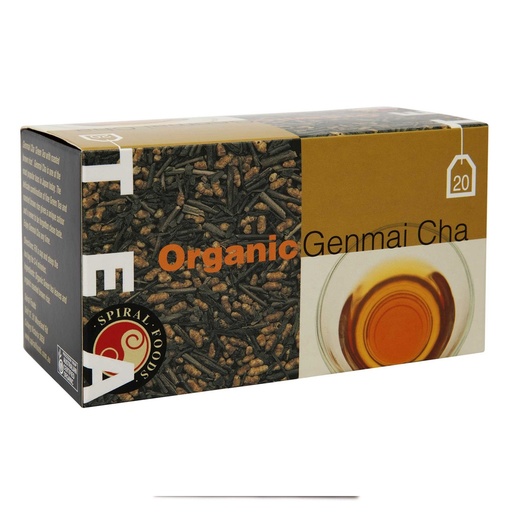 SPIRAL | Organic Genmai Cha Tea Bags, Pack of 20 sachets