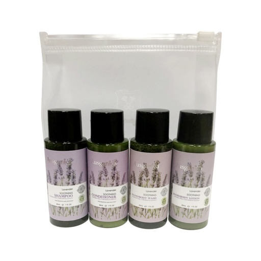 AUSGANICA | Organic Hair & Body Travel Kit Soothing Lavender, a pack of  30ml x 4