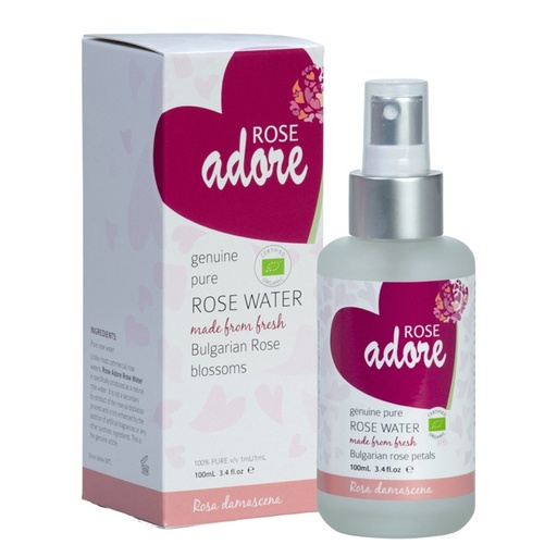 ROSE ADORE | Byron Bay (Free Spirit) Organic Pure Rose Water (Bulgarian Rose Blossoms) Spray 100ml
