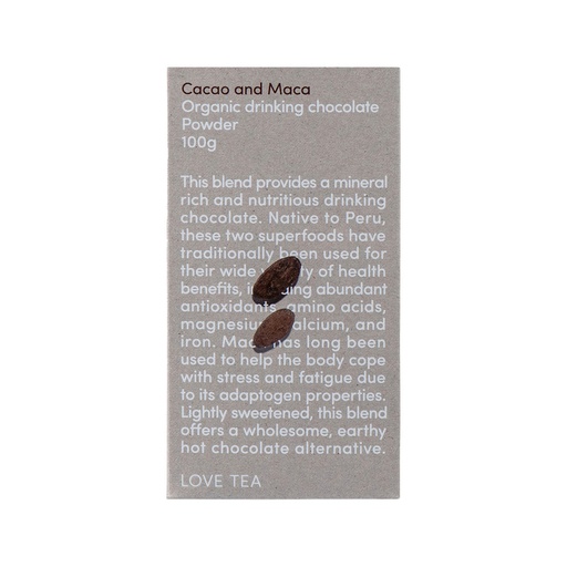 LOVE TEA | Organic Cacao and Maca Drinking Chocolate Powder 100g