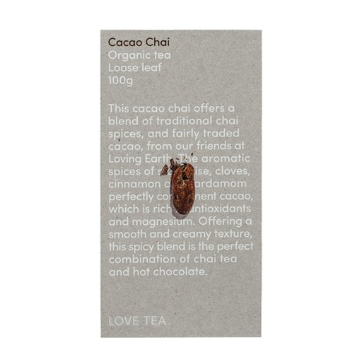 LOVE TEA | Organic Cacao Chai Tea Loose Leaf 100g