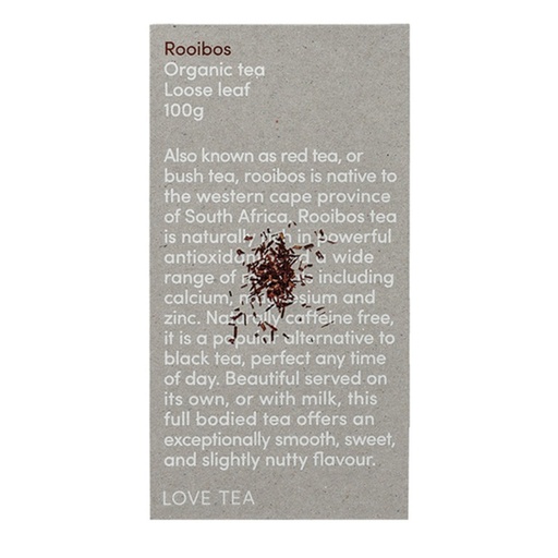 LOVE TEA | Organic Rooibos Tea Loose Leaf 100g