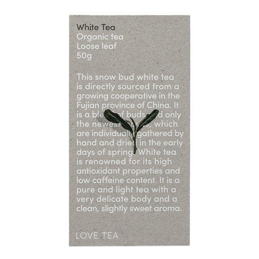 LOVE TEA | Organic White Tea Loose Leaf 50g
