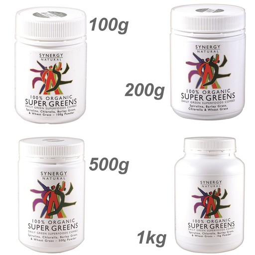 SYNERGY NATURAL | 有机超级绿色混合粉（含螺旋藻、绿藻、大麦草&小麦草）