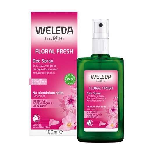 WELEDAL | Organic Deo Spray Floral Fresh (Wild Rose) 100ml