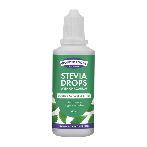 WONDER FOODS | Organic Stevia Drops with Chromium 45ml