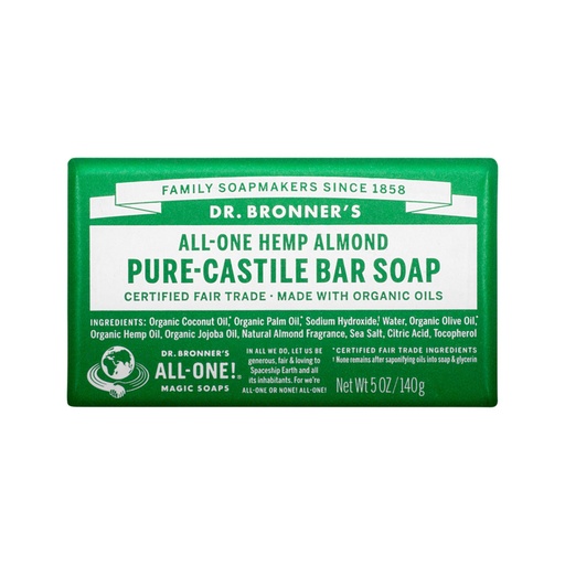 DR. BRONNER'S | Pure-Castile Bar Soap (Hemp All-One) Almond, 140g