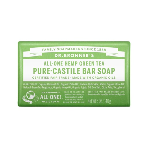 DR. BRONNER'S | Pure-Castile Bar Soap (Hemp All-One) Green Tea 140g