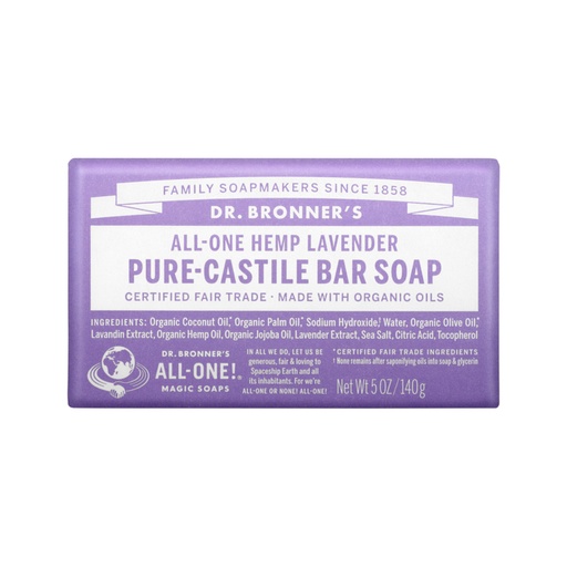 DR. BRONNER'S | Pure-Castile Bar Soap (Hemp All-One) Lavender 140g