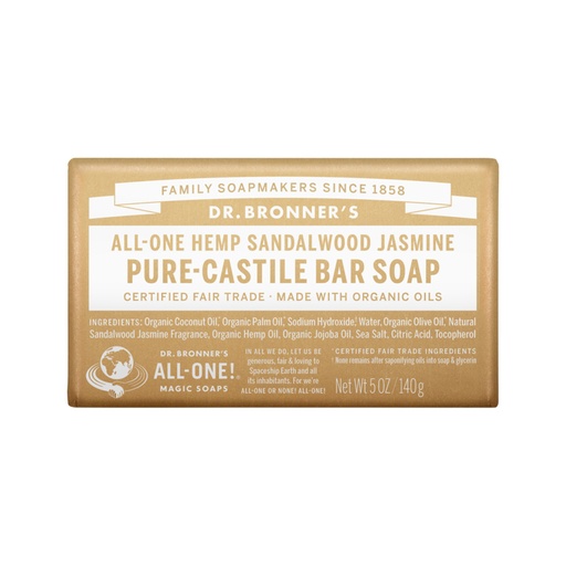 DR. BRONNER'S | Pure-Castile Bar Soap (Hemp All-One) Sandalwood Jasmine 140g