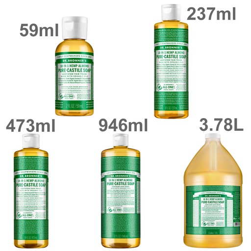 DR. BRONNER'S | Pure-Castile Soap Liquid (Hemp 18-in-1) Almond