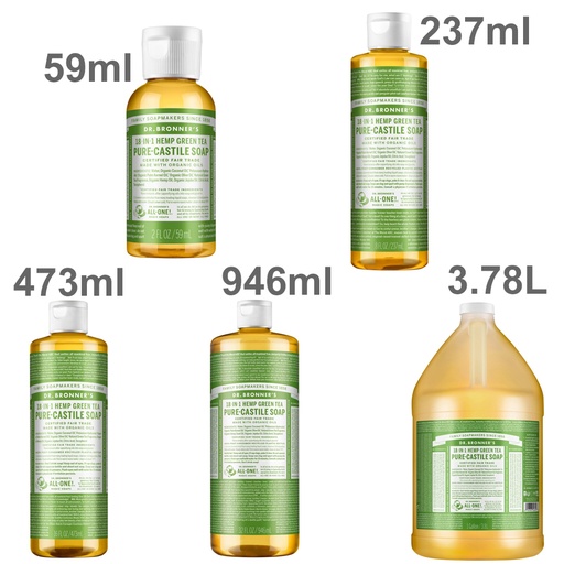 DR. BRONNER'S | Pure-Castile Soap Liquid (Hemp 18-in-1) Green Tea