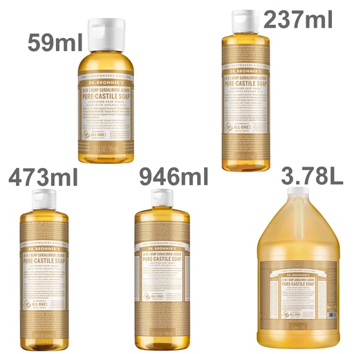 DR. BRONNER'S | Pure-Castile Soap Liquid (Hemp 18-in-1) Sandalwood Jasmine