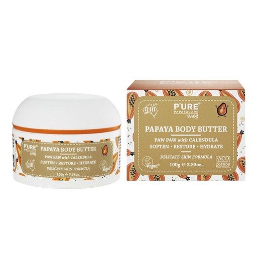 P'URE PAPAYACARE | Baby Papaya Body Butter (Calendula with Paw Paw) 100g