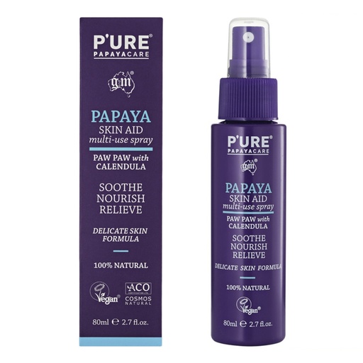 P'URE PAPAYACARE | 木瓜皮膚護理多用途噴霧 (木瓜與金盞花) 80 毫升