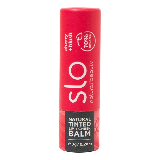 SLO NATURAL BEAUTY | Organic Natural Tinted Lip + Cheek Balm Cherry + Blush 8g