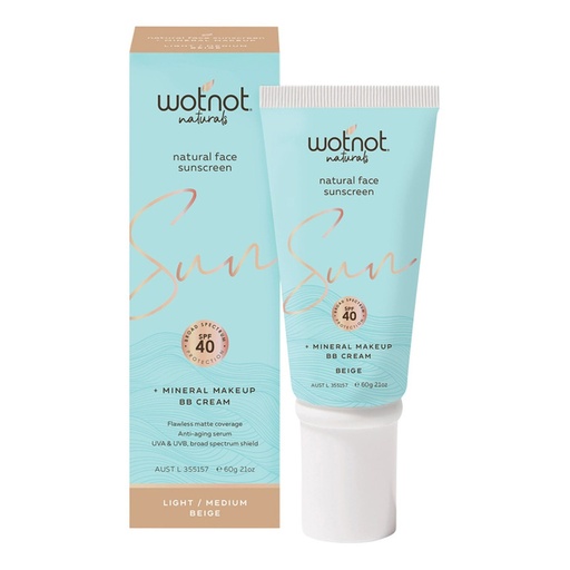 WOTNOT NATURALS | 天然防曬BB霜 SPF40（淺/中米色）60g