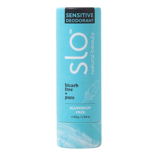 SLO NATURAL BEAUTY | Natural Deodorant Stick Bicarb Free + Pure (Vanilla) 55g