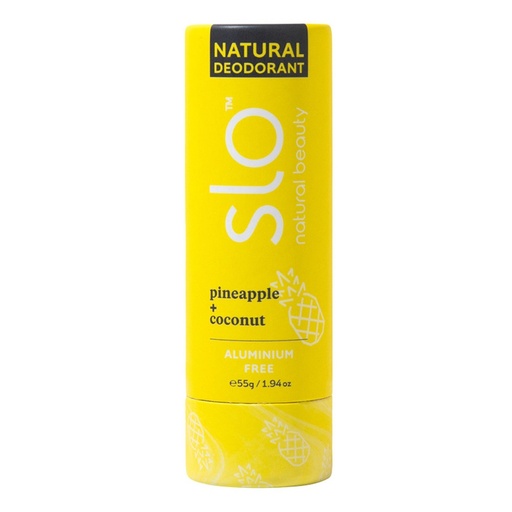 SLO NATURAL BEAUTY | Natural Deodorant Stick Pineapple + Coconut 55g
