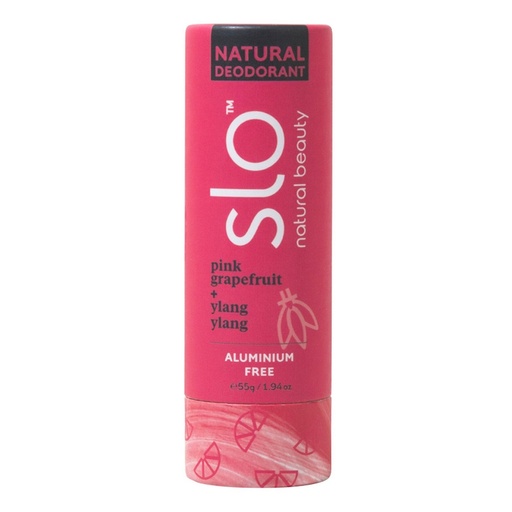 SLO NATURAL BEAUTY | Natural Deodorant Stick Pink Grapefruit + Ylang Ylang 55g
