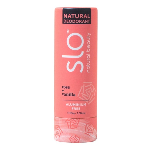 SLO NATURAL BEAUTY | Natural Deodorant Stick Rose + Vanilla 55g