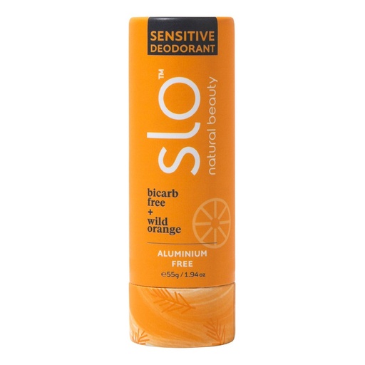 SLO NATURAL BEAUTY | Sensitive Deodorant Stick Bicarb Free + Wild Orange 55g