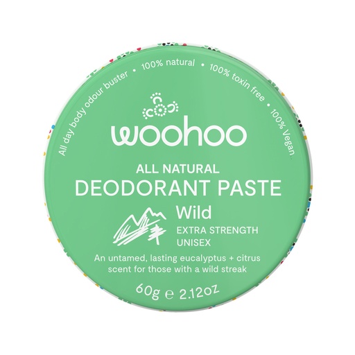 WOOHOO | Deodorant Paste Wild (Extra Strength Unisex) Tin 60g