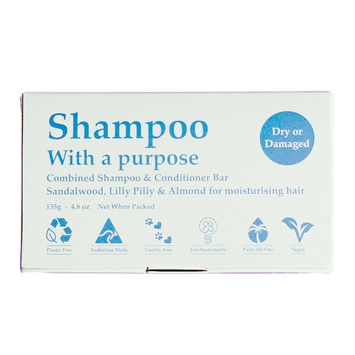 SHAMPOO WITH A PURPOSE | 乾燥或受損髮質專用洗髮及護髮皂 135克